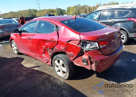 2013 Hyundai Elantra Gls from USA, damaged, VIN KMHDH4AEXDU494406